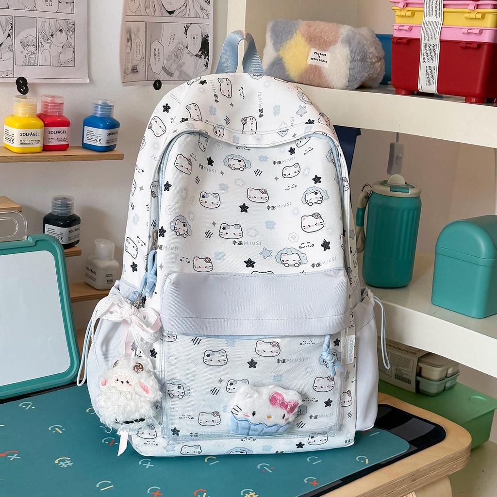 Schoolbag Cute Backpack College Style Student Schoolbag Large Capacity Student Schoolbag Korean Girl Student Schoolbag Leisure Bag