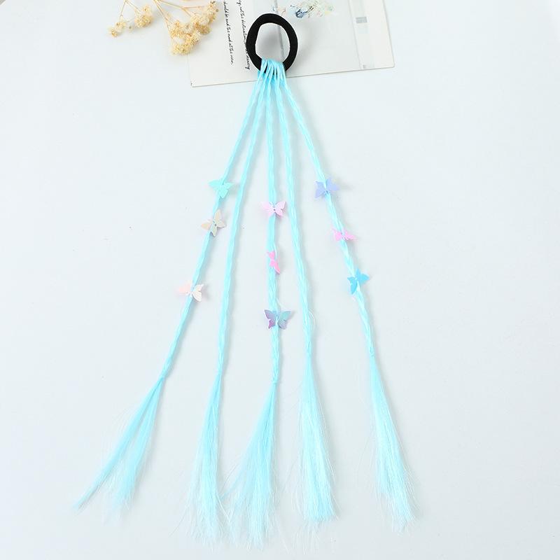1PC Lovely Girls Colored Dirty Braids Wigs Ponytail Headbands Rubber Bands Hair Bands Headwear Kids Hair Accessories