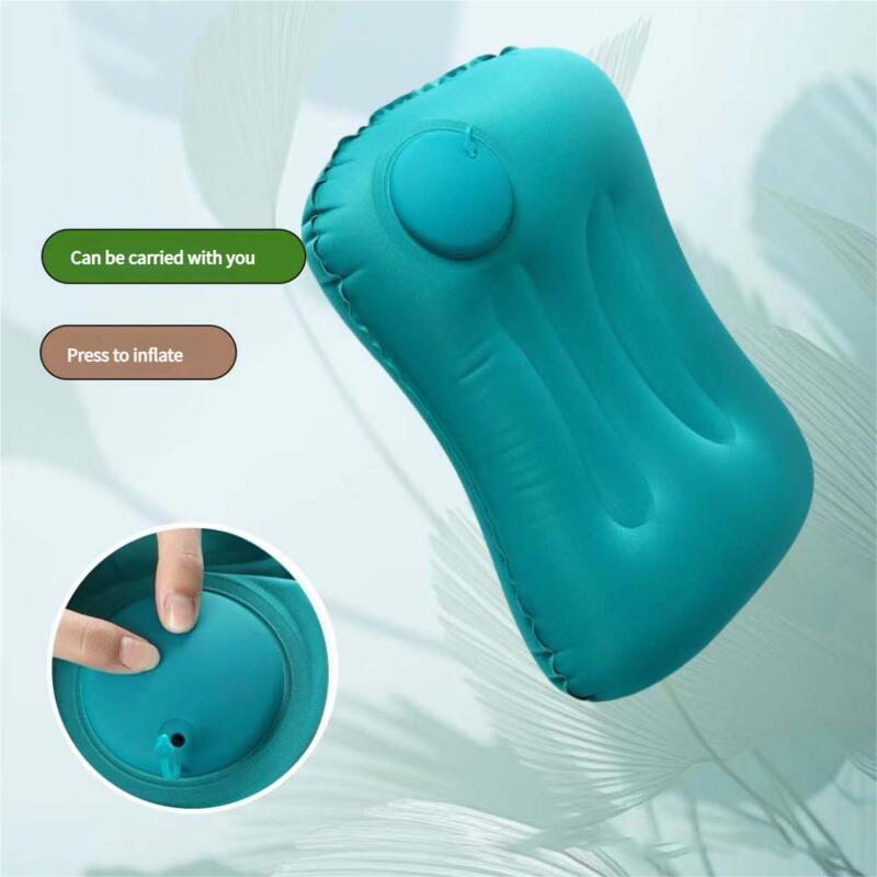 Flocking Inflatable Square Pillow Multifunctional Outdoor Camping Portable Storage Travel Pillow Home Office Supplies