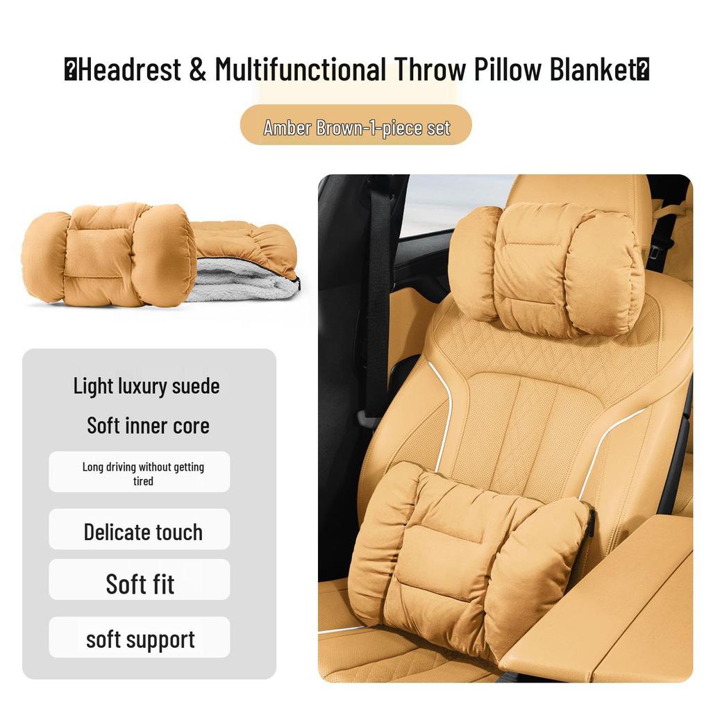 Honda Accessories: Flannel Headrests, Lumbar Supports, Neck Pillows for CRV, Fit, 11th Gen Civic, and Accord.