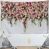Beautiful Flowers Tapestry Wall Hanging Cloth Tapestries Carpets Dorm Art Decor Polyester Picnic Beach Towel