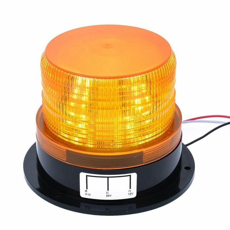 4 X Amber LED Beacon Strobe Emergency Flashing Light Warning Lamp Truck 12V 24V