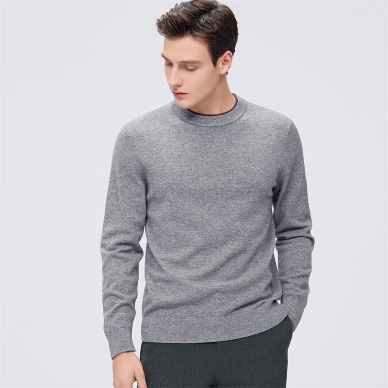 Seven Wolves Herren Kaschmir-Mischung Rundhals Pullover