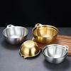 Gold/Silver Stainless Steel Salad Bowl Large Capacity Food Container Soup Bowl  Salad Serving