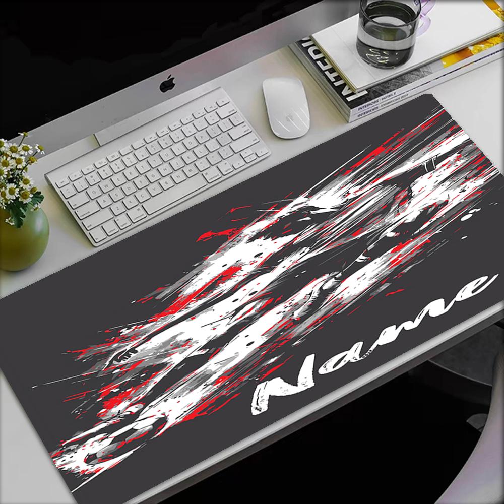 Custom Name Soccer Theme Mouse Pad, Non Slip Rubber Base, Multifunctional Office & Home Decor, Perfect for Workspace Personalization.