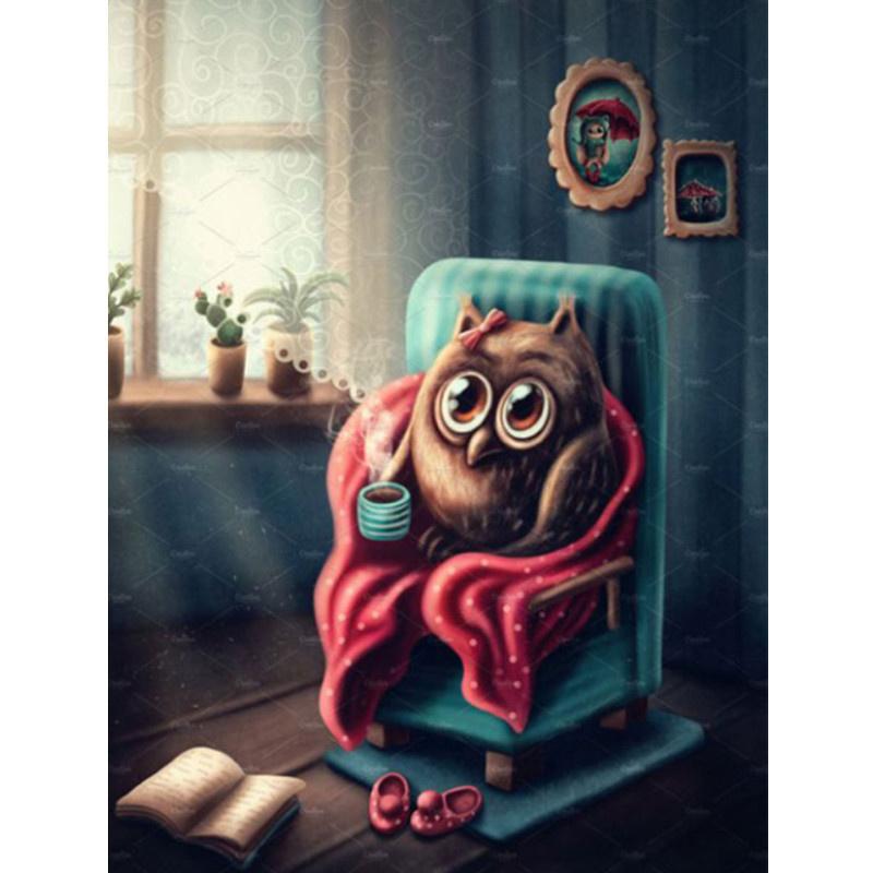 5D DIY Diamant Malerei Zauberhut Eule Diamant Stickerei Kreuzstich Kit voller Strass Mosaik Home Decor