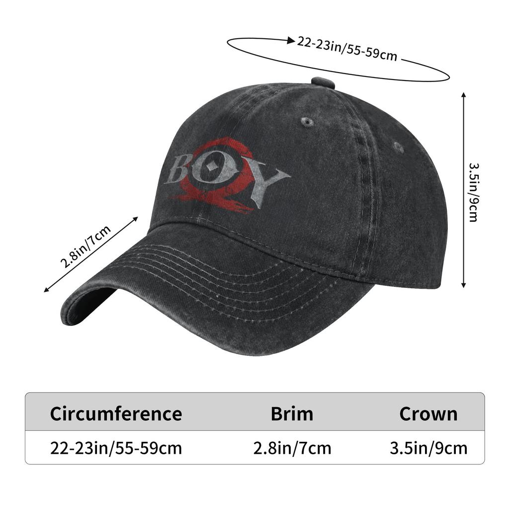 God of War Boy Men Women Baseball Caps  Distressed Washed Caps Hat Vintage Outdoor Workouts Adjustable Sun Cap