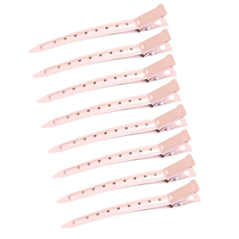 Pack Of 8 No Trace Hair Clip For Women Hair Styling Professional Salon Use Bright Color