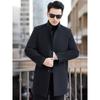 Men's new Nick coat winter mink fur collar Rex rabbit liner warm men's cashmere coat