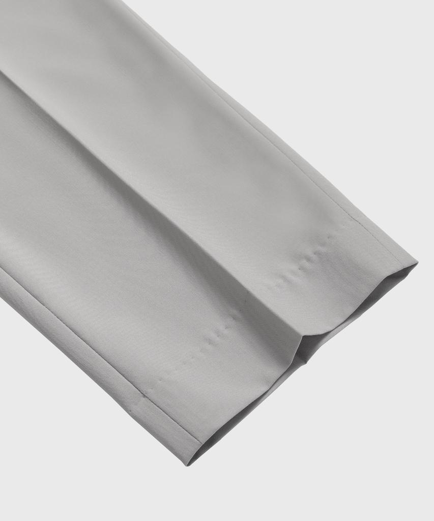 LEMAIN SECOND Minimal Tapered Hidden Banding Slacks [Light Gray]