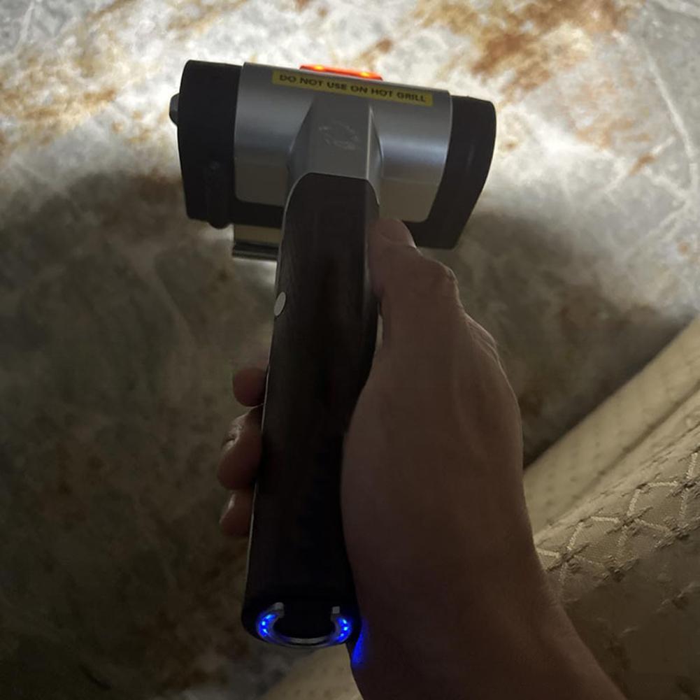 1 set Pennello Pulitore Griglia a Rullo Elettrico in Acciaio Inossidabile con Testine Sostituibili Con Luce LED Strumenti per la Pulizia della Casa Accessori BBQ