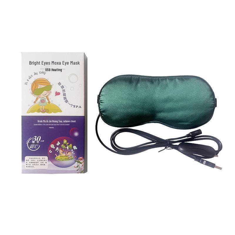 USB Heated Eye Mask for Sleep: Light Blocking, Consistent Temperature, Eye Protection, Moxibustion Therapy, Relieves Eye Fatigue, Ideal Gift.