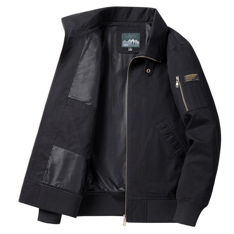 Men's Autumn/Winter Velvet-Lined Cotton Business Casual Jacket