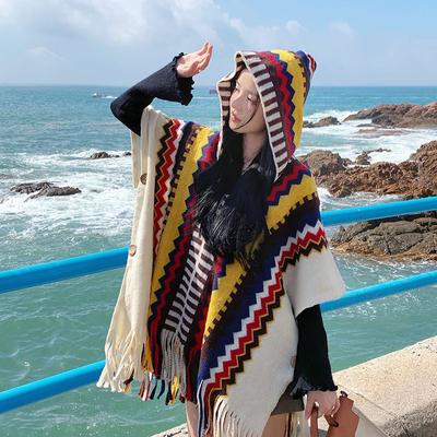 Shawl Women's Scarf Dual-purpose Sun Protection and Warmth Cloak Jacket