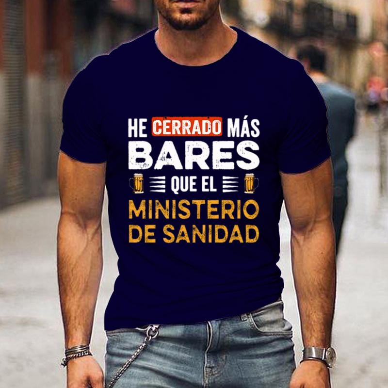 I Close More Bars T Shirt Retro Spanish Humor Geek Beer Lovers Gift Short Sleeve Unisex T-shirt Clothes Fashion Casual Tee Tops