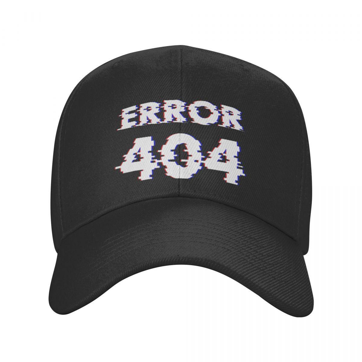 

Error 404 Motivation Not Found Baseball Cap for Unisex Women Breathable Computer Geek Programmer Dad Hat Outdoor Snapback Caps