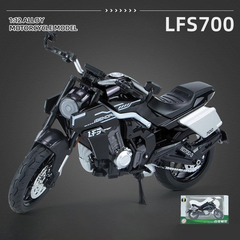 1/12 BENDA LFS700 Diecast Motorcycle Model Toy Replica with Sound & Light Birthday Gift Christmas Gift Collection Bike