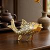 Ocean-Themed Statuette Figurine with Silver Scale Accents Sturdy for Office Desk