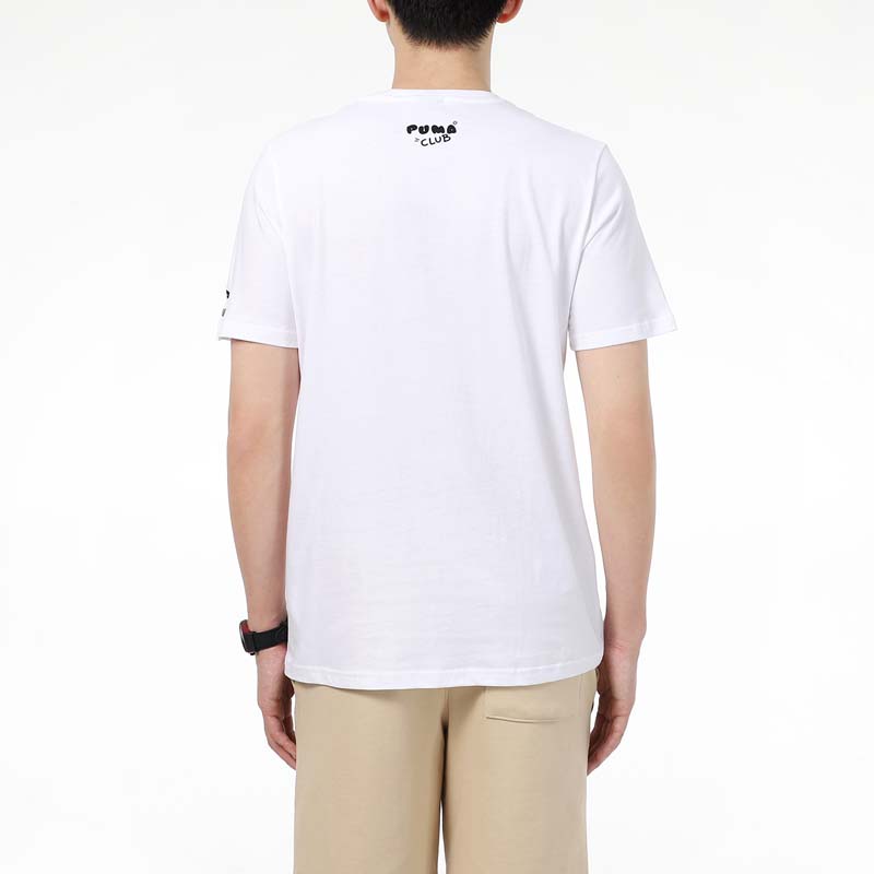 Puma Fun Fried Egg Print Sports Short Sleeve T-Shirt Men Tops White 533197-02