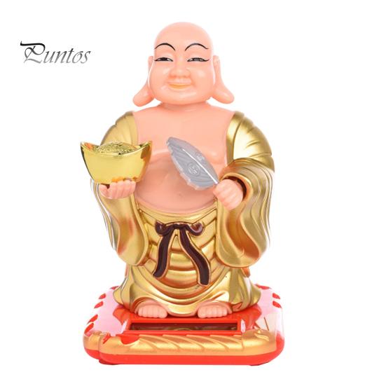 Statuietă Buddha Pudră Solară Flip Flap Ghiveci Jucărie Balansoar Mașină Ornament pentru Casă Birou