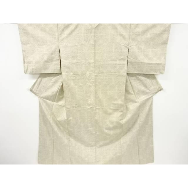 Abstract pattern hand-woven pongee kimono [antique] [used] [worn]