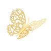 12pcs/set Vivid 3D Butterfly Wall Stickers Removable Mural Stickers DIY Art Wall Decals Decor with Glue for Bedroom Wedding Party--Gold