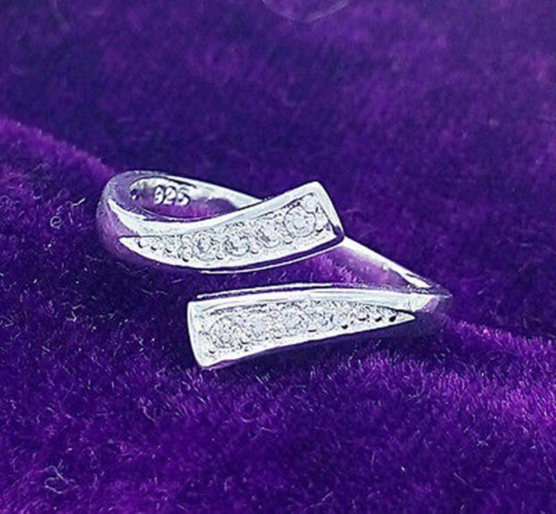 European & American Alloy Geometric Wave Open Ring - Women's Jewelry