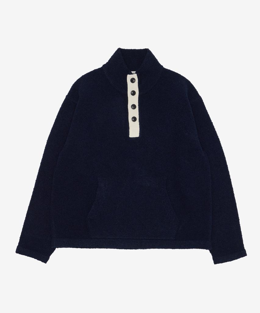 CUTZ Boucle Button Half-Neck Knit - 2 Colors