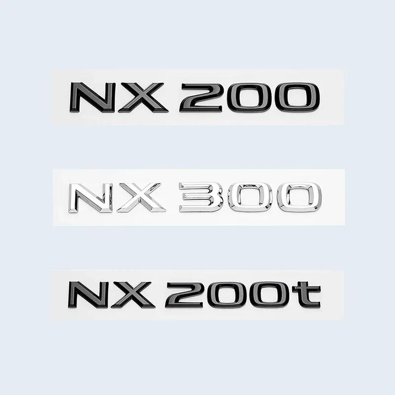 Car Trunk ABS Chrome Gloss Black Letters Logos Badge Emblem Decals Styling Sticker For Lexus NX NX200 NX300 NX200t Accessories VH6
