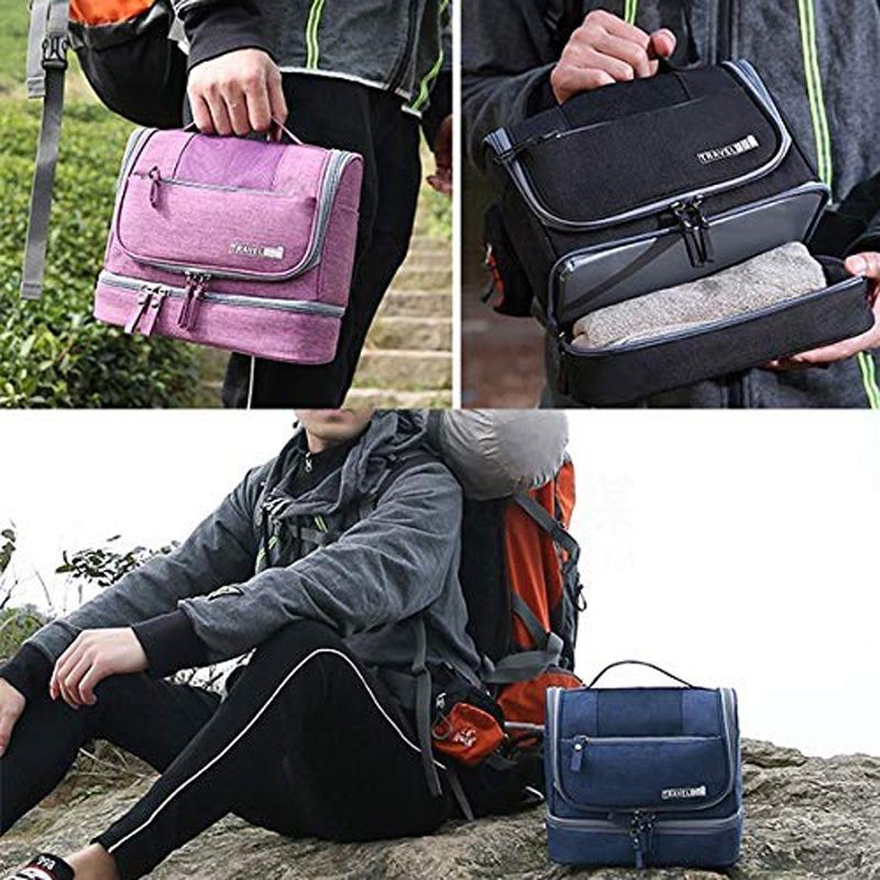 Hanging Toiletry Bag Travel Cosmetics Bag Waterproof Oxford Organizer for Travel Accessories Toiletry Kit for Men Women