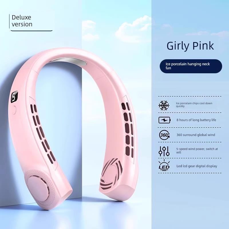 Hanging Neck Fan Bladeless Portable Cooling 2026 New Model Personal Mini USB Electric Fan Rechargeable with Long Battery Life