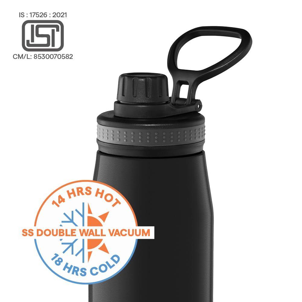 900ml Go Sport Stainless Steel Water Bottle | ISI Certified Made in India | 14 Hours Hot & 18 Hours Cold Double Wall Vacuum Insulated Flask