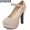 Plateaupumps Damen High Heels Silber Mary Janes Schuhe Sexy Pumps Luxus Gold Rosa Absatzschuhe Party Hochzeit Kleid Schuhe Damen