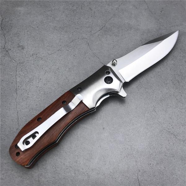 DA51 Pocket Folding Knife Rosewood Handle 3Cr13 Steel Blade Tactical Survival Knife Outdoor Camping EDC Multi Tool