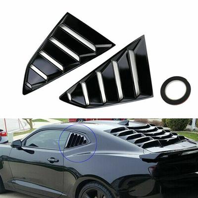 Seitenfenster-Lamellen-Entlüftungsschaufel, Seitenfenster, 1/4 Viertel-Lamellen-Spoiler-Abdeckung, Lüftungsschlitze, passend für Chevy Camaro 2016–2018