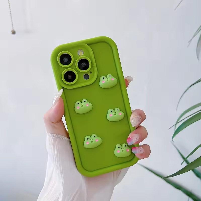 

Милый 3D чехол для телефона с животными для iPhone 11 12 13 14 15 16 17 Pro Max Plus XS XR Mini SE2 с дизайном лягушки и цыпленка, мягкий ТПУ, забавный, прочный, защита iPhone SE(2022)