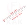 KAK 2" ~ 20'' Gold Küchenschrank T-Stange Gerader Griff Knöpfe Schrankgriff Durchmesser 10mm Edelstahlgriffe Möbelgriff
