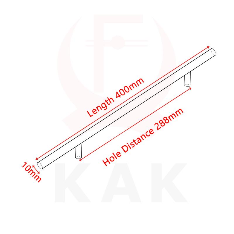 KAK 2" ~ 20'' Gold Küchenschrank T-Stange Gerader Griff Knöpfe Schrankgriff Durchmesser 10mm Edelstahlgriffe Möbelgriff