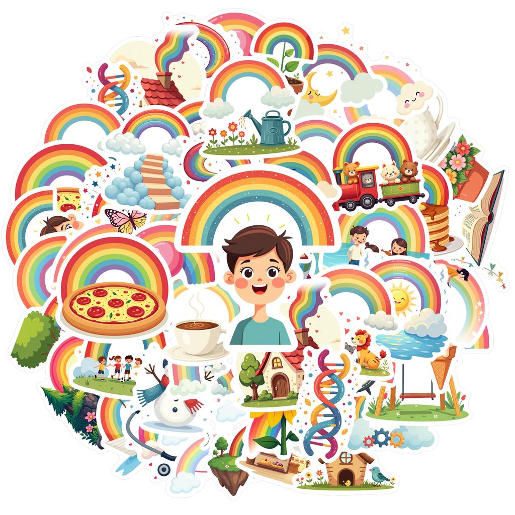 35pcs-70pcs Lovely Stickers Cartoon Stickers Stationery Stickers For Suitcase Fridge Phone Luggage Laptop Guitar Car