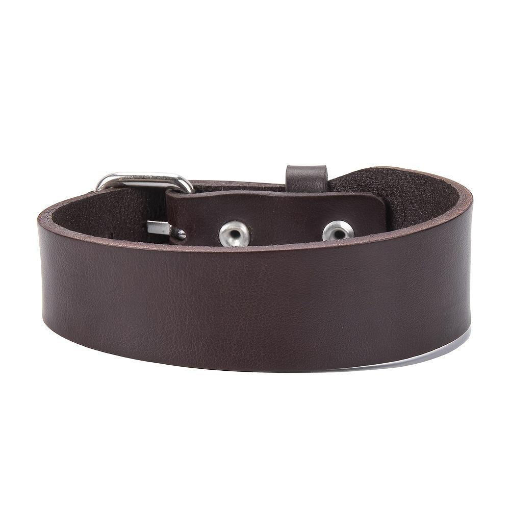 

Винтажный браслет из коровьей кожи: Минималистичный стиль Хэллоуина для мужчин и женщин коричневый