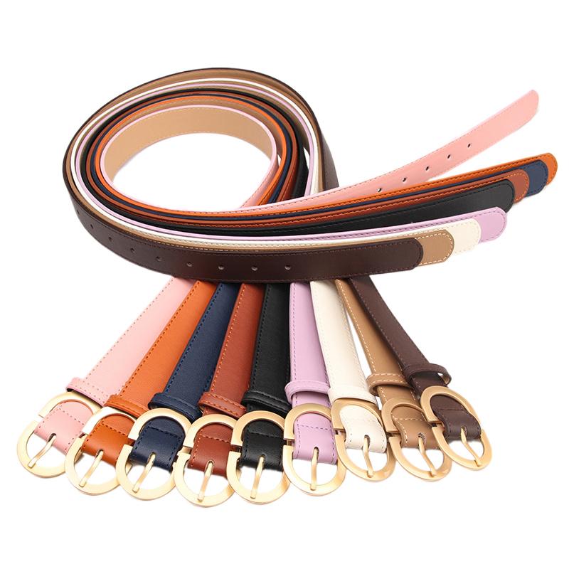 105Cm Female Luxury  Versatile Belt Adjustable Metal Buckle Belt For Women Suit Jeans Clothing Accessories