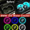 LPTJD1 2026 Car Sticker BMW 7 Color LED Car Cup Holder  For M E46 E90 E60 F30 E39 F10 E87 E36 F20 E92 Serie 1 BT21  Light Luminous Coas