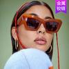 European and American personality triangular cat eye new sunglasses trendy ins Internet celebrity retro concave hip hop ink
