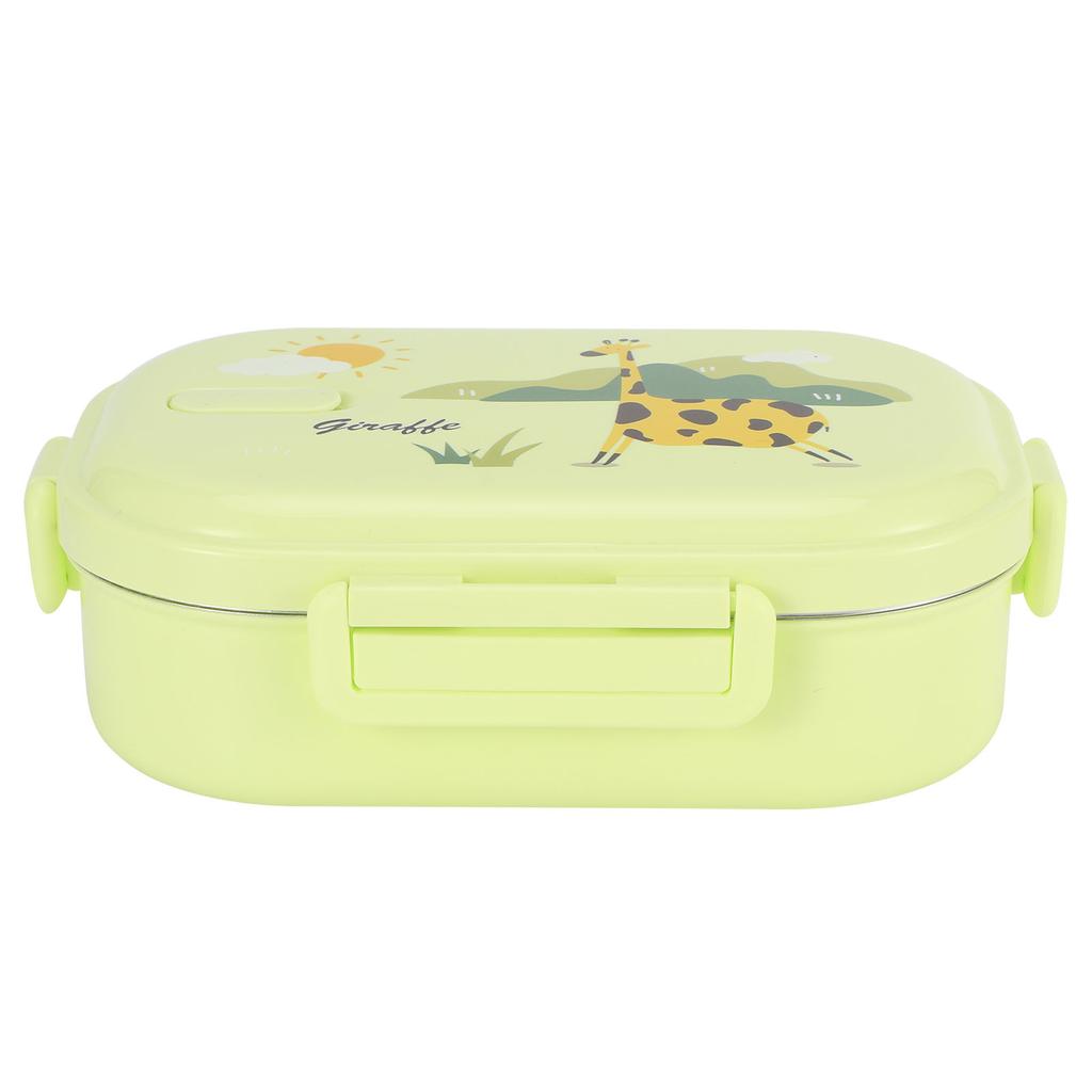 Insulated Lunch Box Leak Proof Stainless Steel Bento Box Japanese Food Children Container(Green )