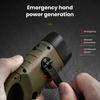Hand Crank Solar Powered Flashlight Super Bright Compact Size Portable Emergency Rechargeable LED Flashlight Camping Gear