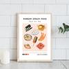 Retro Koreanische Straße Snack Lebensmittel Poster Banchan Kunstdrucke Bunte Wand Kunst Leinwand Malerei Ästhetische Zimmer Küche Wand Dekor