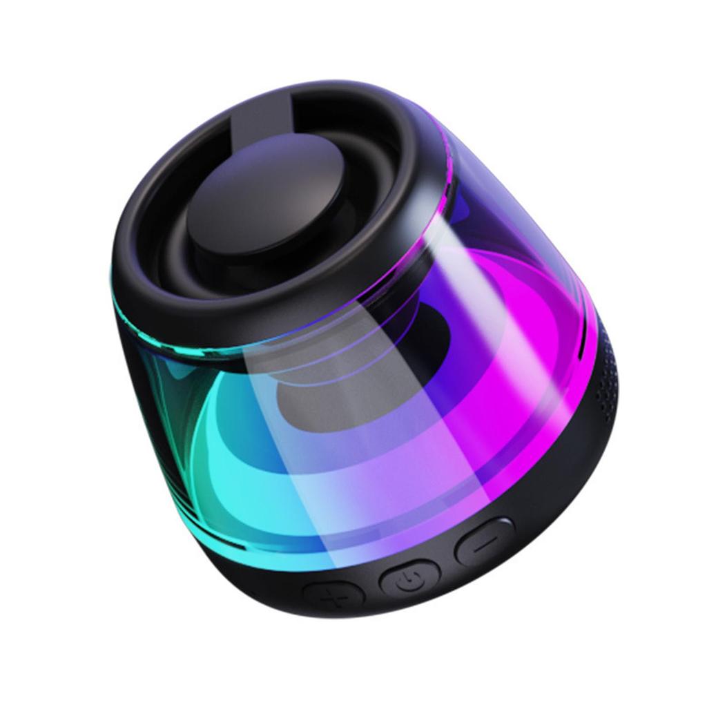 Magnetisch   S     5.3 St eo Sound Tragbarer Drahtloser S   mit RBG-Licht für Outdoor-Party Zuhause Reise Schwarz