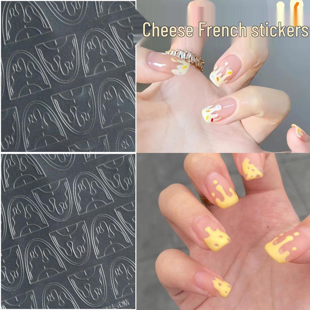 Butterfly & Stars Nail Art Stickers with Gradient & Chrome Effects
