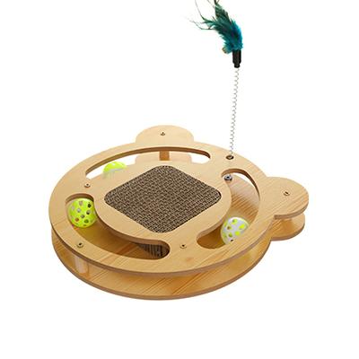 Griffoir pour Chat Résistant à l'Usure Griffoir Jouet avec Balle Multifonction Aiguisage des Griffes
