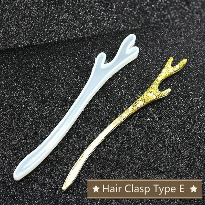 New Transparent Hairpin Silicone Special Mould for Resin DIY Hair Jewelry Making Mold Epoxy Resin Molds LS